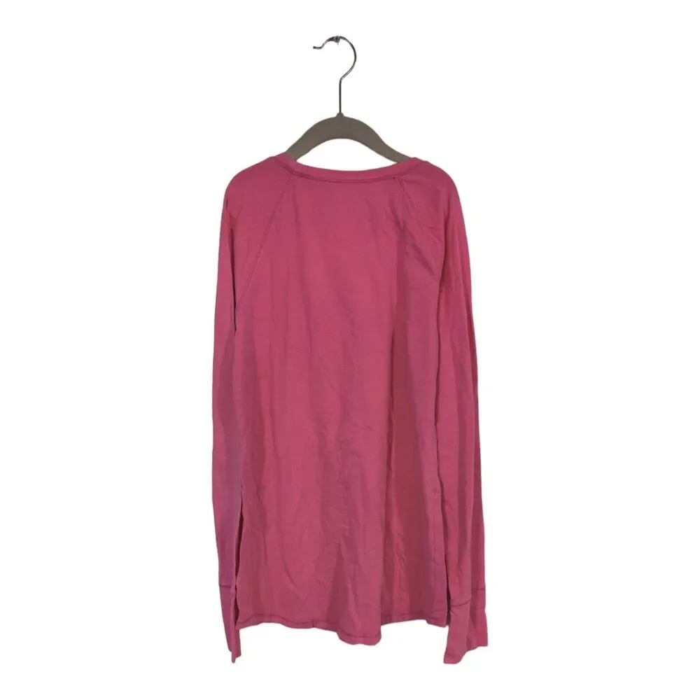 Justice Girls Pink Soft Long Sleeve Shirt Knit Size 16